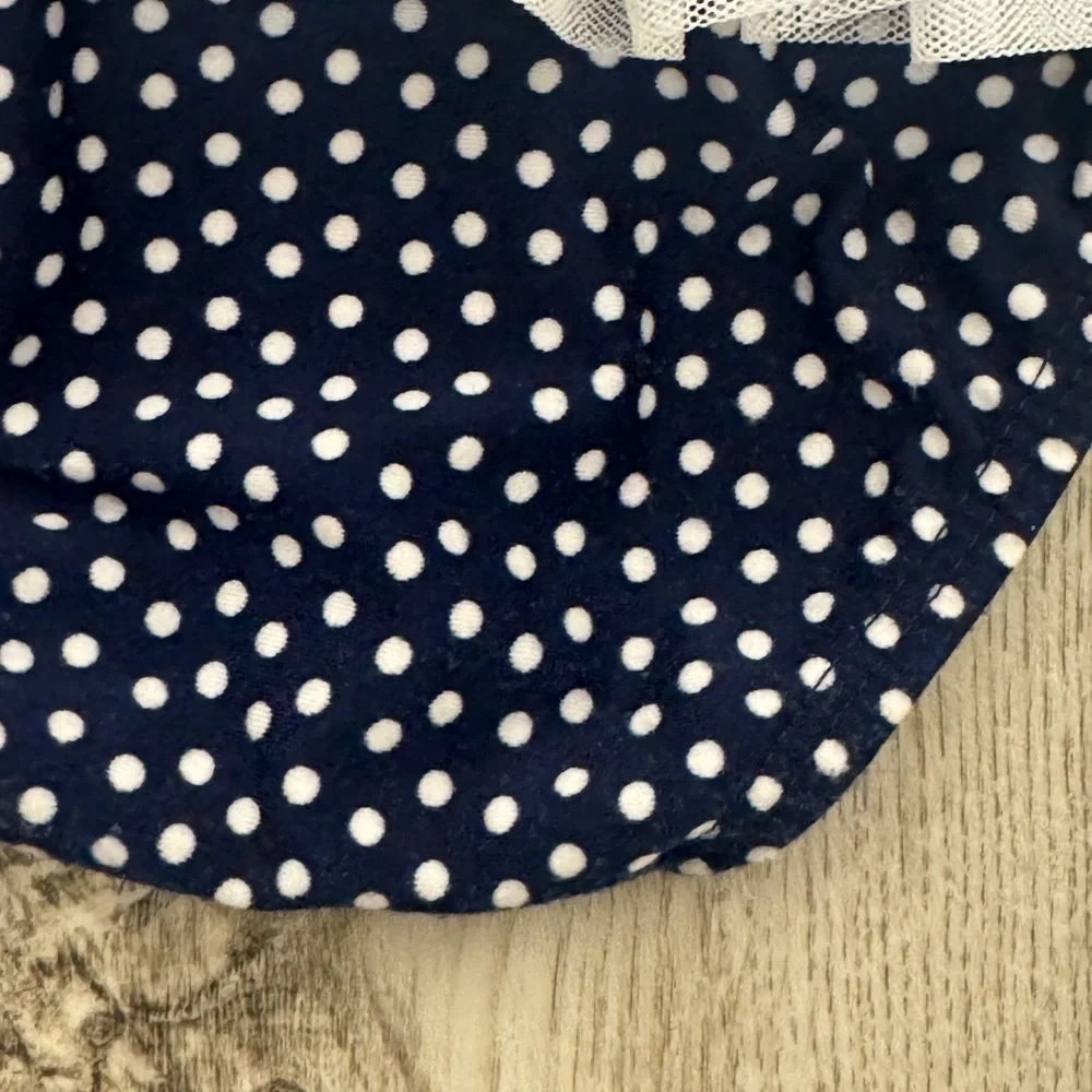 Cat & Jack Navy Polka Dot One Piece Swimsuit